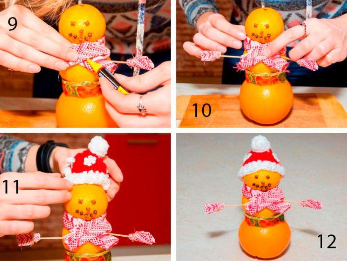 DIY Christmas wreath of tangerines