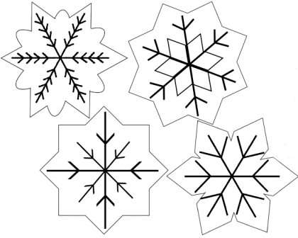 Felt snowflakes can be of absolutely any shape. You can use patterns and patterns of ordinary paper snowflakes, transfer them to felt and carefully cut with scissors.